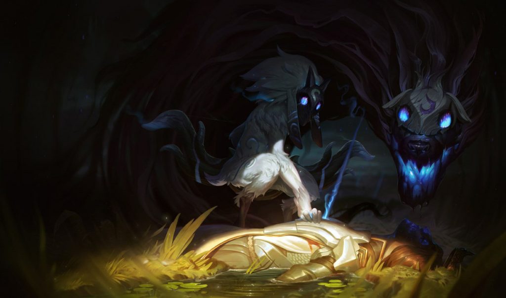 Киндред: сплэш-арт League of Legends